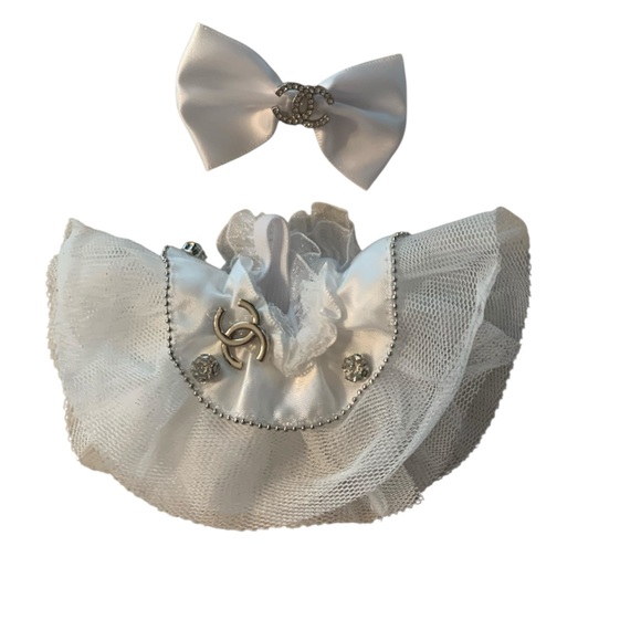 Labubu Other - LABUBU DESIGNER DRESS AND BOW - White (2 Piece Set)